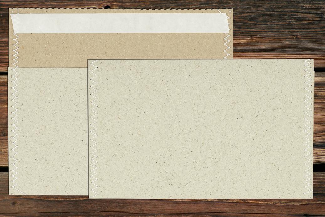 Briefhüllen 110x175 mm Haftklebend Recycling Graspapier 120 g/qm